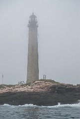 Petit Manan Lighthouse Tower in Foggy Maine